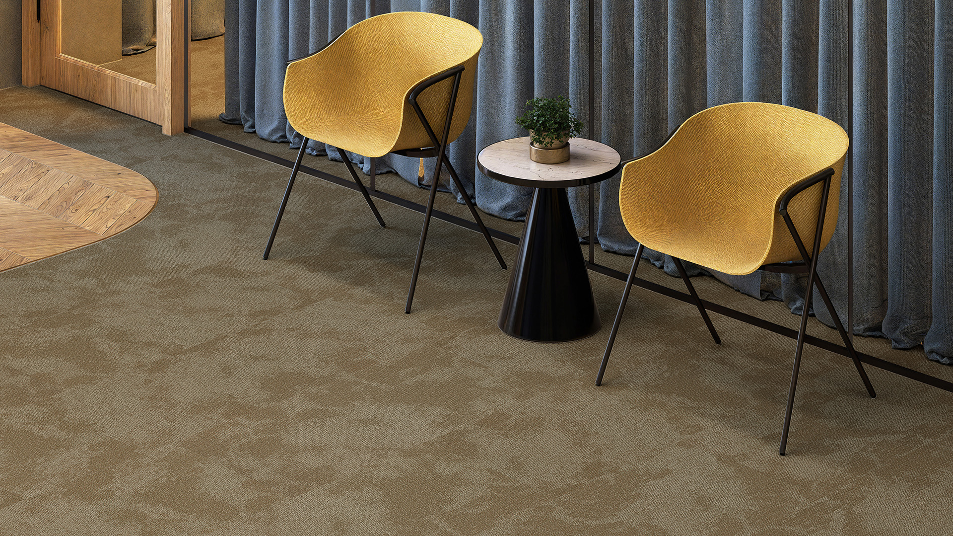 Harmonia Carpet Tiles 1 Harmonia Neutral Earth Whisper Ashlar Close Up Hero