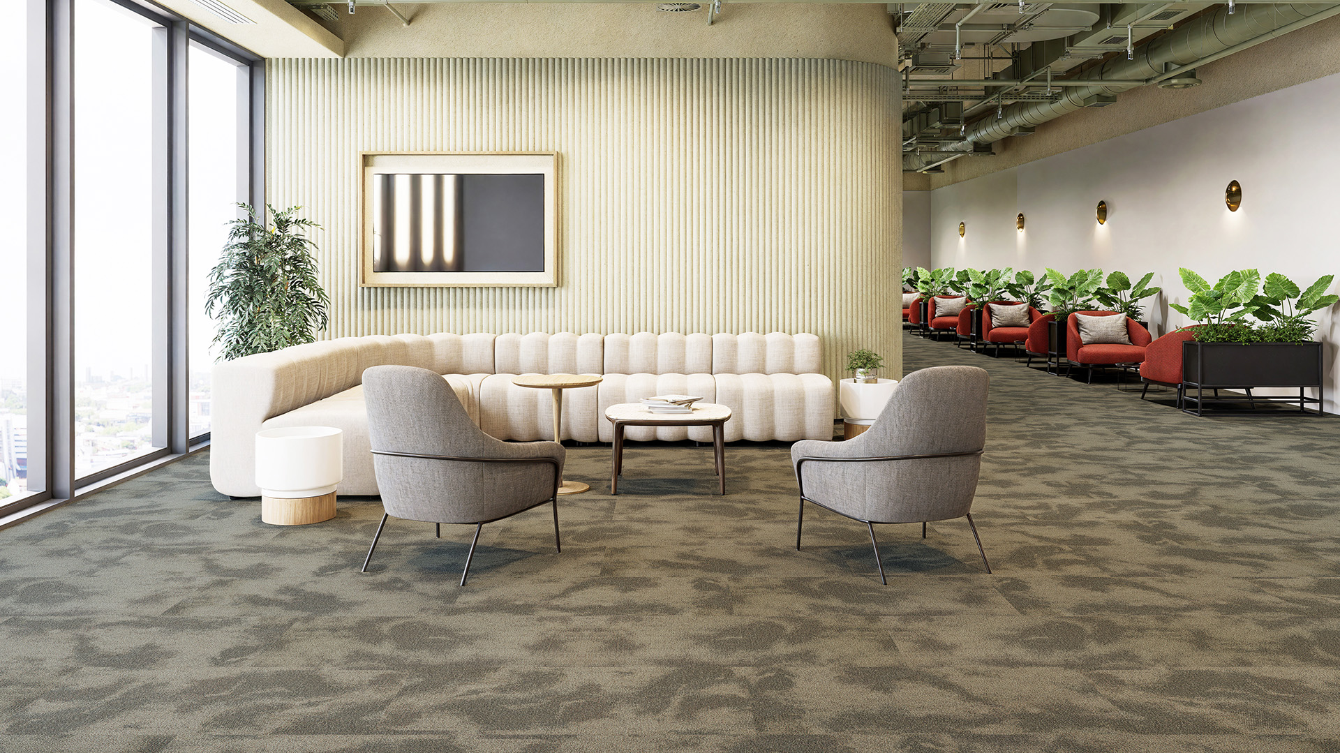 Harmonia Carpet Tiles 6 Harmonia Neutral_Sandstone Glow_Ashlar_Hero