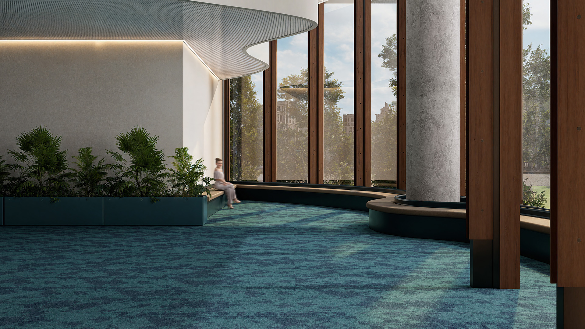 Harmonia Carpet Tiles 13 Softstep_Harmonia_Colours_Ocean Drift_Hero