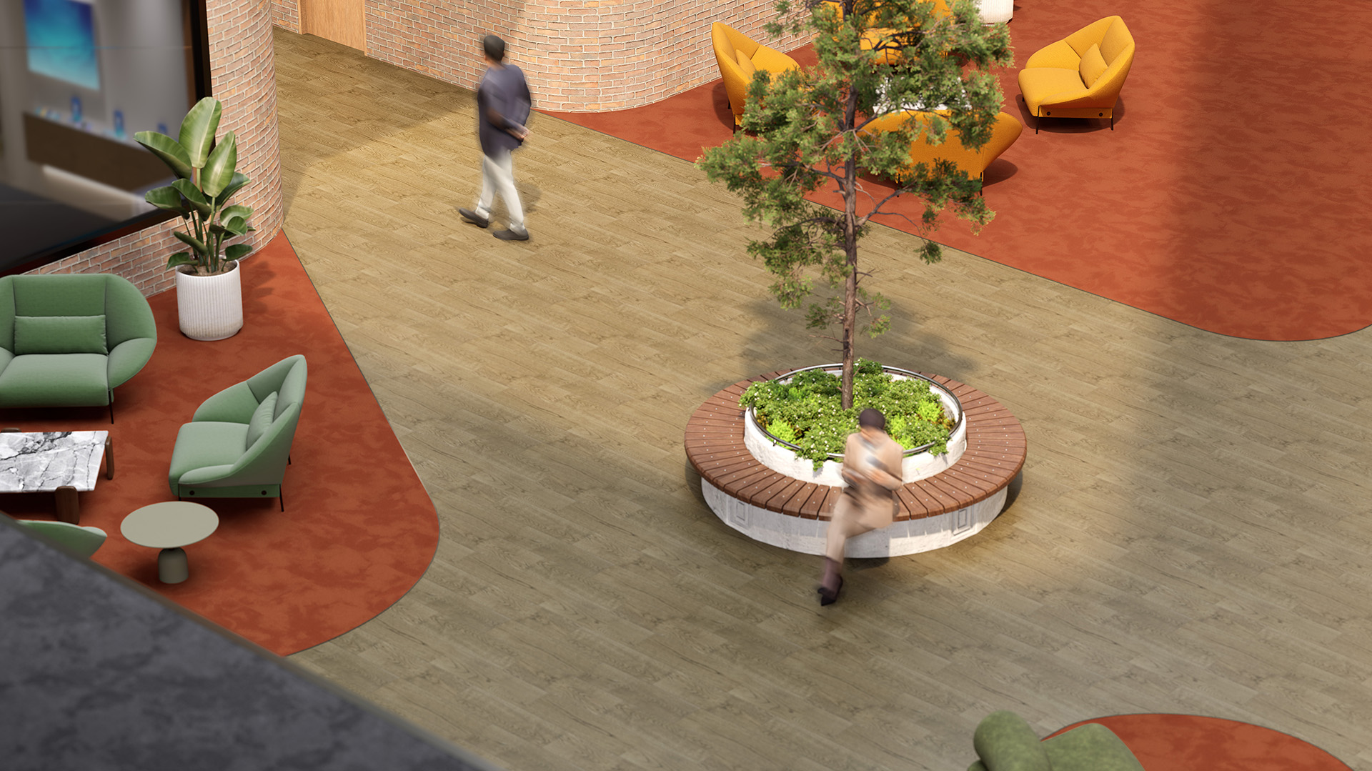 Harmonia Carpet Tiles 14 Softstep_Harmonia_Colours_Terracotta_View 2
