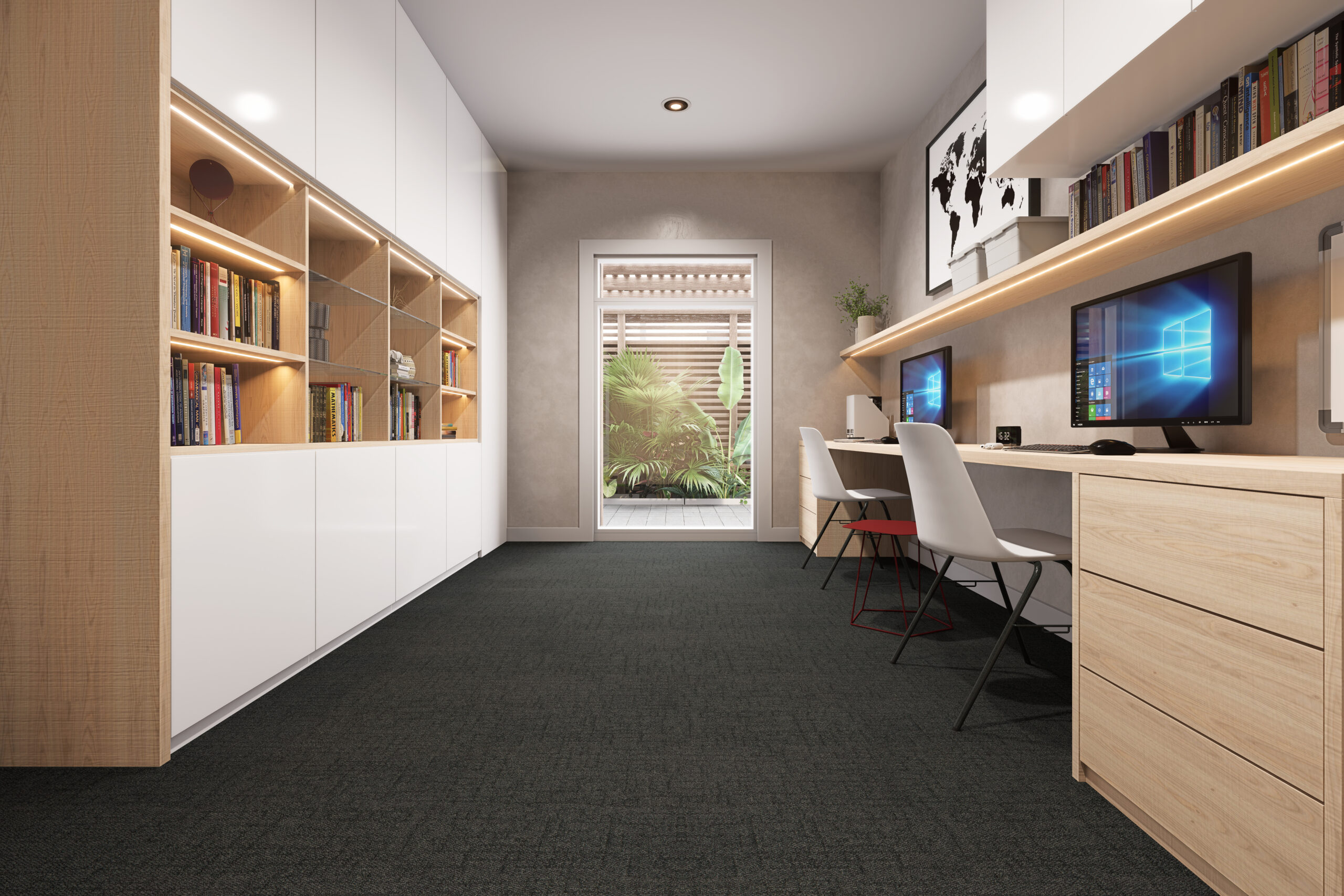 Inglenook Carpet Tiles 7 SoftStep_Inglenook_Cinder_Hero